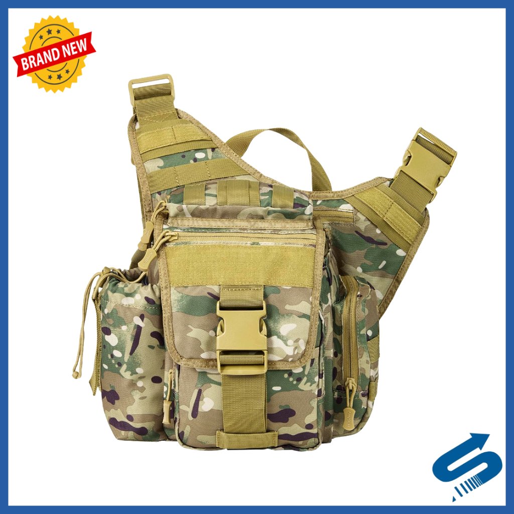 Tactical Messenger Bag Molle Crossbody Sling Backpack Waterproof Multiple